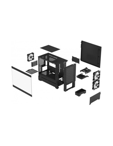 Caja para PC Fractal Design Pop Mini Air RGB Black TG (Clear Tint) Micro-ATX