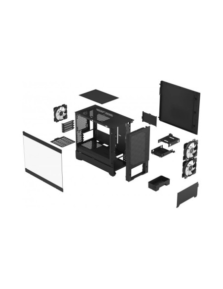 Caja para PC Fractal Design Pop Mini Air RGB Black TG (Clear Tint) Micro-ATX