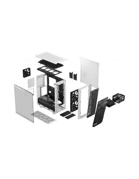 Caja para PC Fractal Design Meshify 2 Compact White TG (Clear Tint) ATX