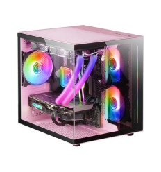 Caja para PC Mars Gaming MC-VIEW Rosa Micro-ATX