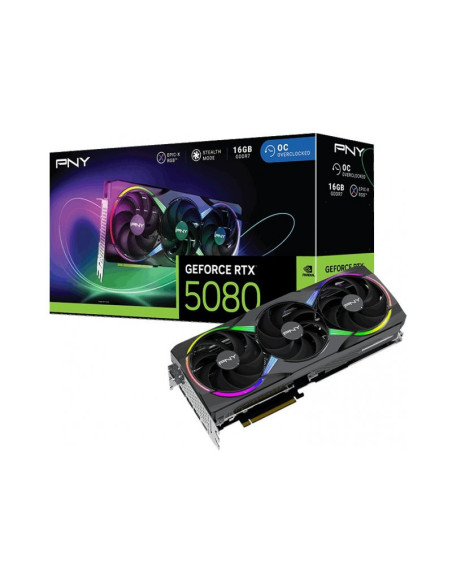 Tarjeta gráfica PNY GeForce RTX 5080 Epic-X RGB OC 16GB GDDR7 DLSS4