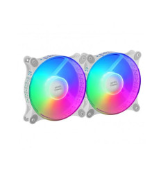 Pack de 2 ventiladores Mars Gaming MF-DUO Blanco 120mm