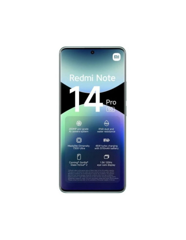 Smartphone Xiaomi Redmi Note 14 Pro 8GB 256GB Verde (5G)