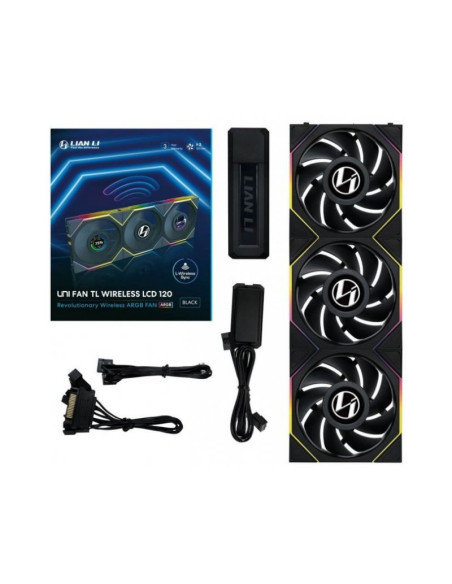 Lian Li Uni Fan TL Wireless LCD aRGB 120mm Pack de 3 Ventiladores PC