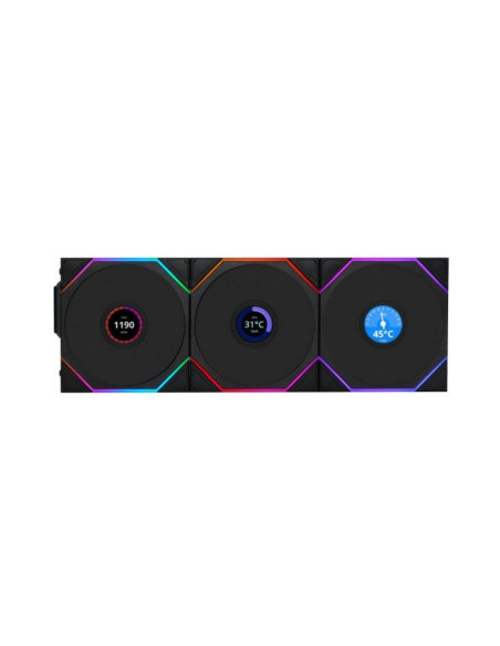 Lian Li Uni Fan TL Wireless LCD aRGB 120mm Pack de 3 Ventiladores PC
