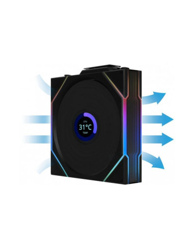 Lian Li Uni Fan TL Wireless LCD aRGB 120mm Pack de 3 Ventiladores PC