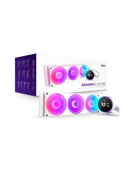 NZXT Kraken Elite 420 RGB Blanca 420mm Refrigeración Líquida PC