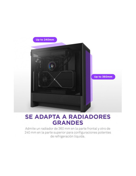 NZXT H5 Flow (2024) e-ATX Caja para PC
