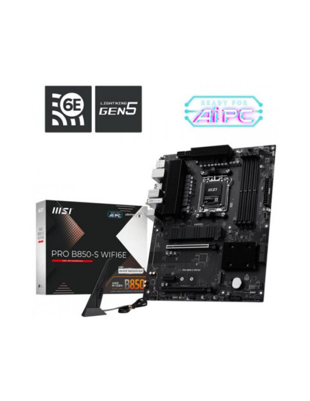 Placa Base MSI PRO B850-S WiFi6E AM5 ATX