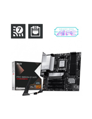 MSI Pro B850M-P WiFi Socket AM5 Micro-ATX