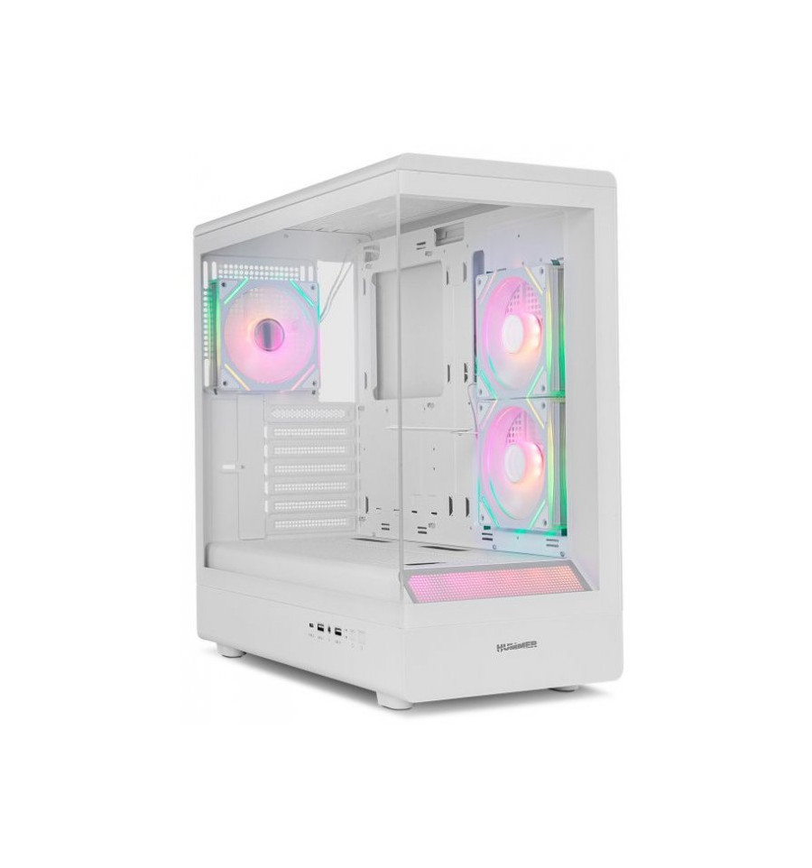 Nox Hummer Signal aRGB Blanca ATX Caja para PC - RED Computer