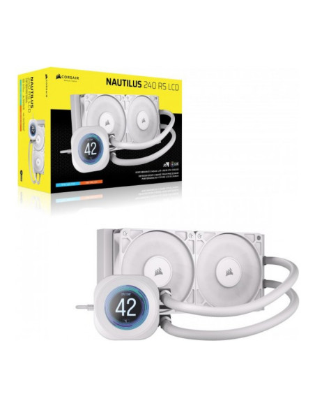 Corsair Nautilus 240 RS LCD Blanca 240mm Refrigeración Líquida PC