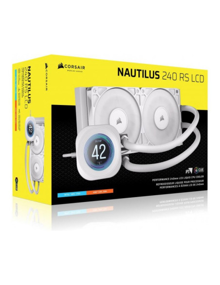 Corsair Nautilus 240 RS LCD Blanca 240mm Refrigeración Líquida PC