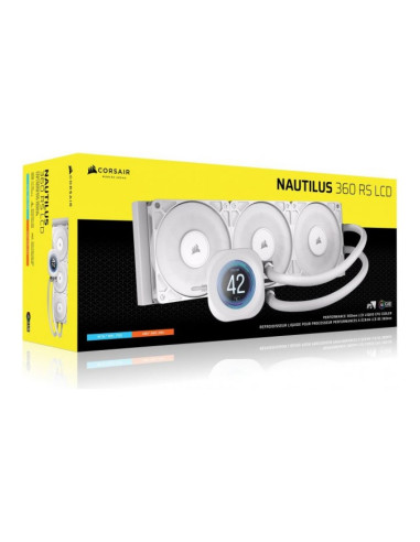 Corsair Nautilus 360 RS LCD Blanca 360mm Refrigeración Líquida PC