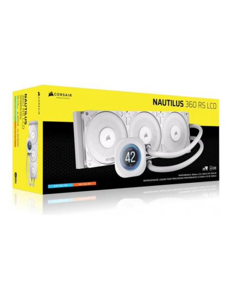Corsair Nautilus 360 RS LCD Blanca 360mm Refrigeración Líquida PC