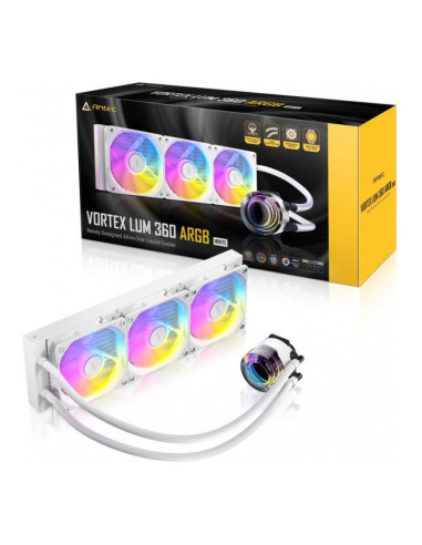 Antec Vortex Lum 360 aRGB Blanca 360mm Refrigeración Líquida PC