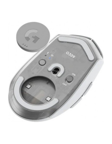Logitech G G309 LightSpeed Blanco Ratón Gaming Inalámbrico
