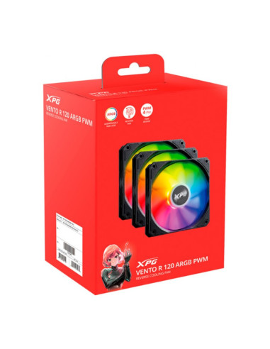 XPG Vento R aRGB PWM 120mm Pack de 3 ventiladores PC