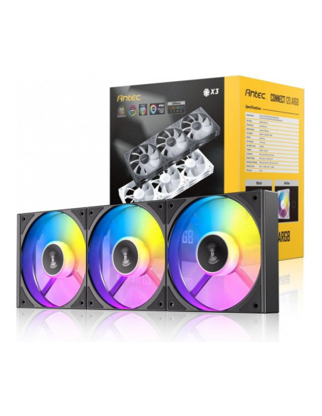 Antec Connect 120 aRGB 120mm Pack de 3 ventiladores PC