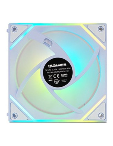 NOX Hummer Pro Link Mangético Blanco 120mm pack de 3 ventiladores PC