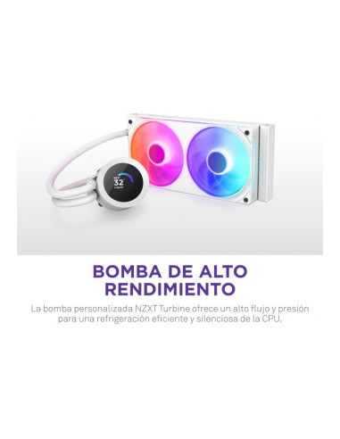 NZXT Kraken Plus 240 RGB Blanca 240mm Refrigeración líquida PC