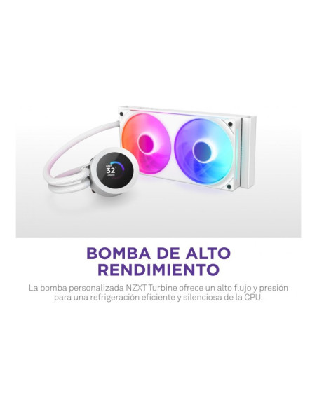 NZXT Kraken Plus 240 RGB Blanca 240mm Refrigeración líquida PC