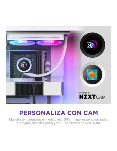 NZXT Kraken Plus 240 RGB Blanca 240mm Refrigeración líquida PC