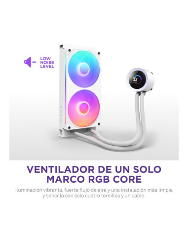 NZXT Kraken Plus 240 RGB Blanca 240mm Refrigeración líquida PC