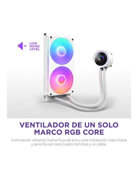 NZXT Kraken Plus 240 RGB Blanca 240mm Refrigeración líquida PC