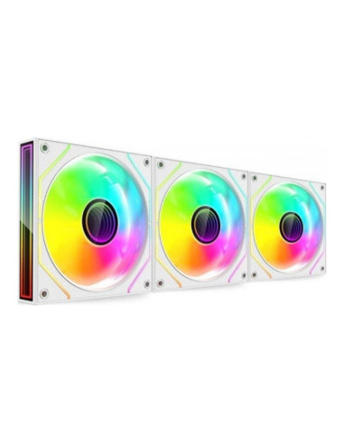 Mars Gaming MF3DPROKIT aRGB Blanco 120mm Pack de 3 ventiladores PC
