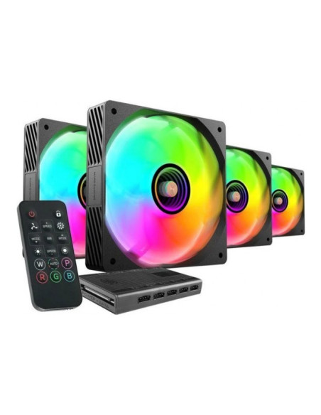 Mars Gaming MFSI4KIT aRGB 120mm Pack de 4 ventiladores PC