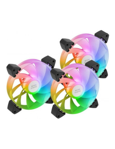 Mars Gaming MF-3AR Reversed aRGB 120mm Pack de 3 ventiladores PC