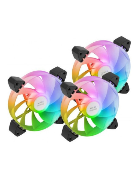 Mars Gaming MF-3AR Reversed aRGB 120mm Pack de 3 ventiladores PC
