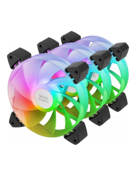 Mars Gaming MF-3AR Reversed aRGB 120mm Pack de 3 ventiladores PC