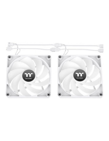 Thermaltake CT140 Reverse aRGB Blanco 140mm Pack de 2 ventiladores PC