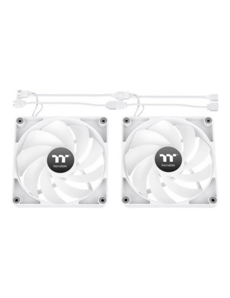 Thermaltake CT140 Reverse aRGB Blanco 140mm Pack de 2 ventiladores PC
