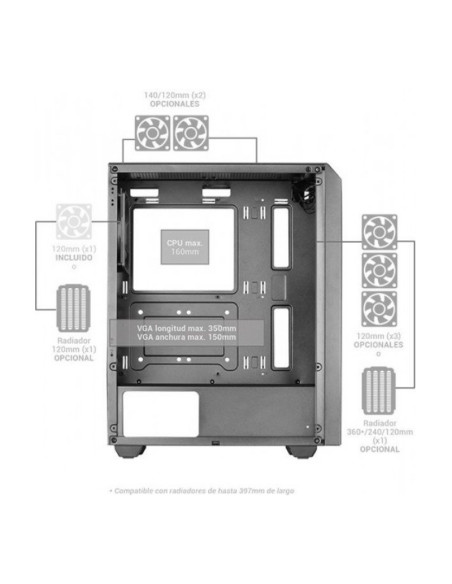 Mars Gaming MCQ3 Caja ATX
