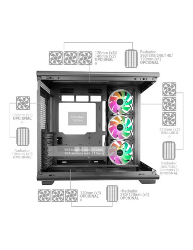 Mars Gaming MC-REV Caja ATX