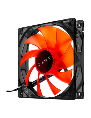 UNYKAch LED Red Gaming 51792 Rojo 120mm Ventilador para PC