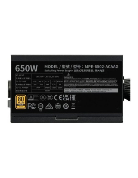 Cooler Master 650 V3 ATX 3.1 (PCIe 5.0) Fuente de alimentacion 650W