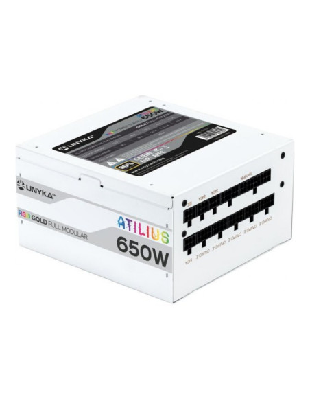 UNYKAch Atilius RGB Blanca Fuente de alimentación 650W
