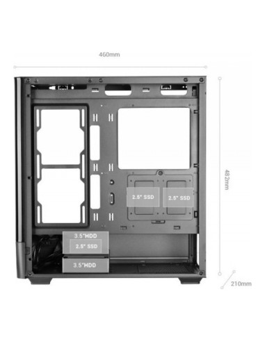 Mars Gaming MC-LCDPRO ATX Caja para PC