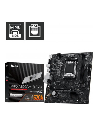MSI Pro A620AM-B Evo Socket AM5 Micro-ATX