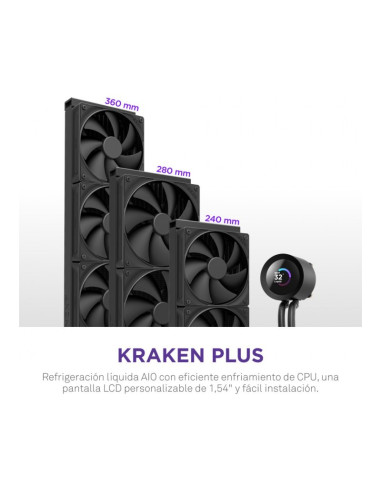 NZXT Kraken Plus 280 280mm Refrigeración líquida PC