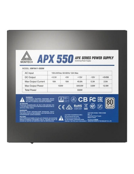 Montech APX550 Fuente de alimentación 550W