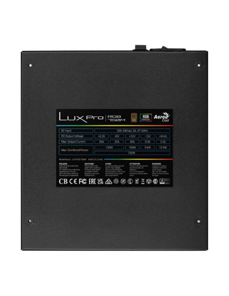 Aerocool LUXPRO RGB750M Fuente de alimentación 750W