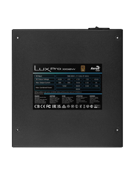 Aerocool LUXPRO850 Fuente de alimentación 850W