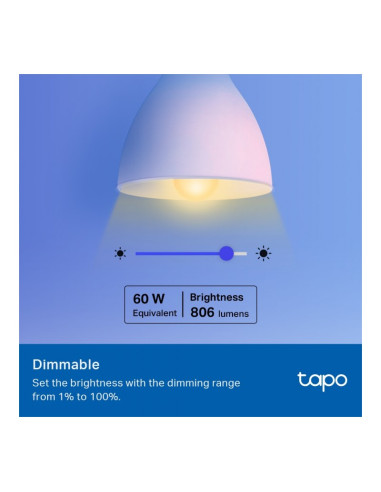 TP-Link Tapo TL13E 6500K WiFi E27 (Pack de 2) Bombilla inteligente