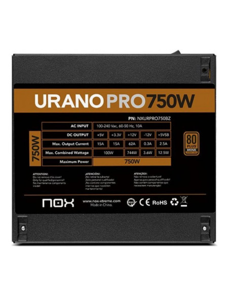 NOX Urano Pro 750W Fuente de alimentación 750W