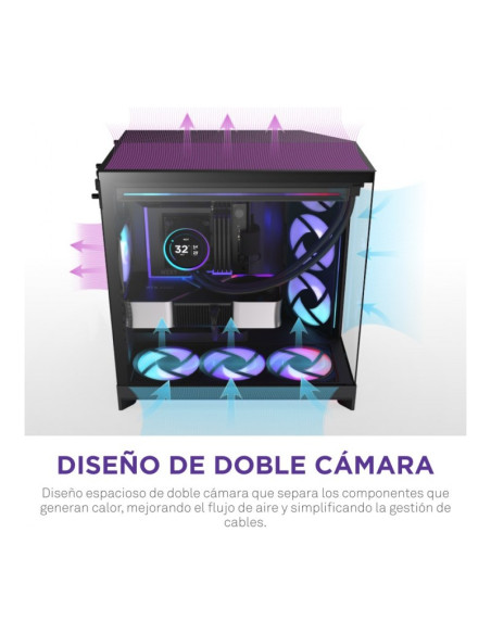 NZXT H9 Flow RGB+ (2025) ATX Caja para PC